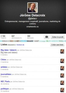 Exemple de listes Twitter