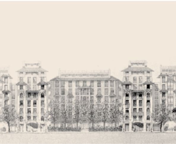 Bâtiment édifié par la fondation Rothschild à Paris